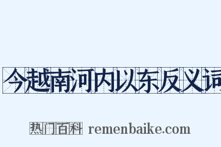今越南河内以东反义词是什么意思的图片